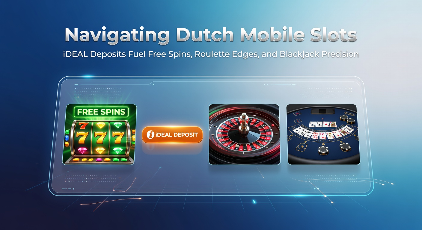 Mobiele telefoon met iDEAL betaaloptie in een Nederlands online casino, slots en tafelspellen zichtbaar op het scherm