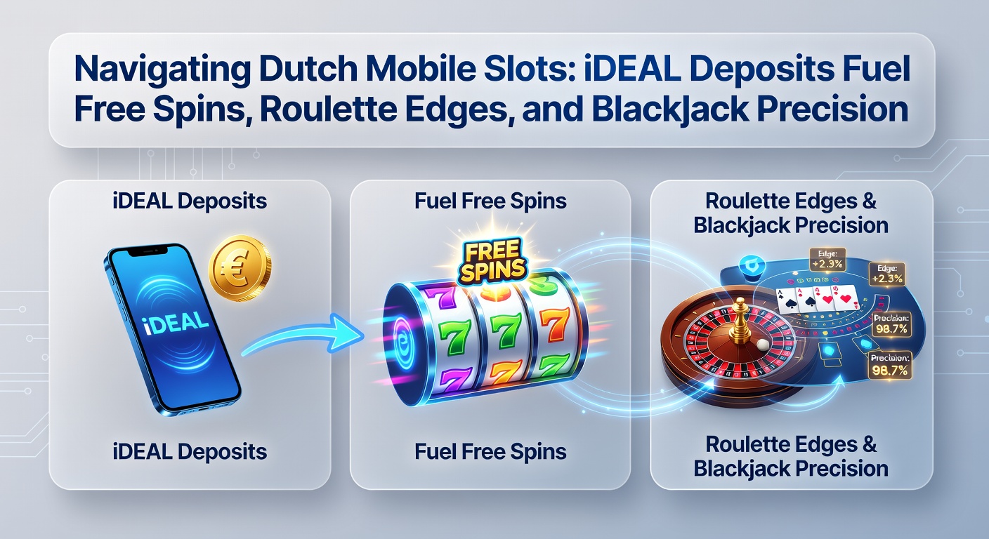 Schermafbeelding van roulette wiel op mobiel met iDEAL storting en blackjack tafel in achtergrond, Nederlandse vlag zichtbaar