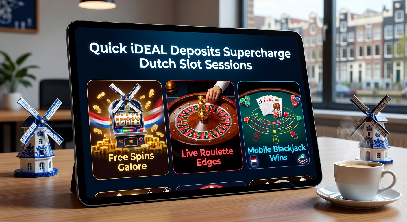 Schermafbeelding van een snelle iDEAL storting die direct slots activeert met gratis spins in een Nederlands online casino