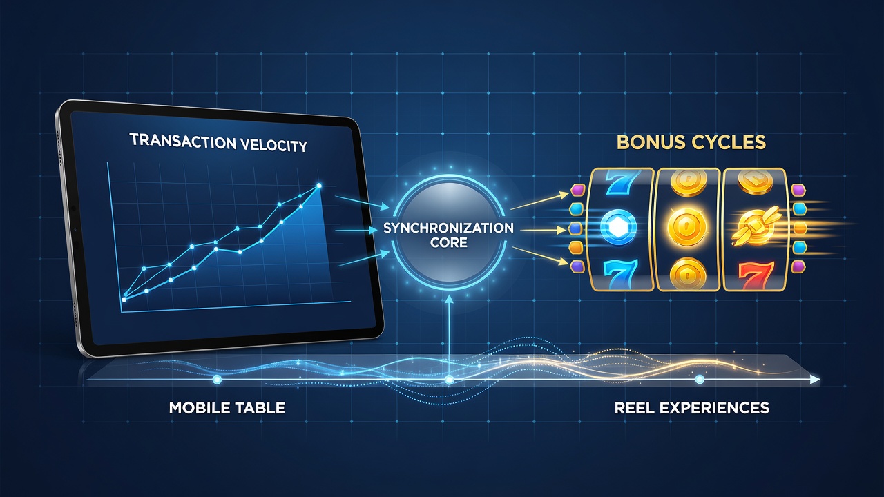 Mobiele casino interface met snelle transacties en bonuscycli voor tafel- en reelspellen
