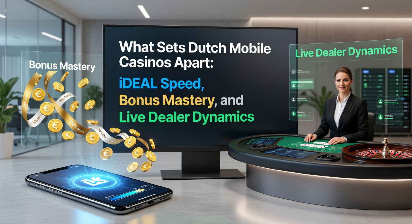 Mobiele telefoon met scherm van een Nederlands online casino, tonen iDEAL betaaloptie en live dealer tafel